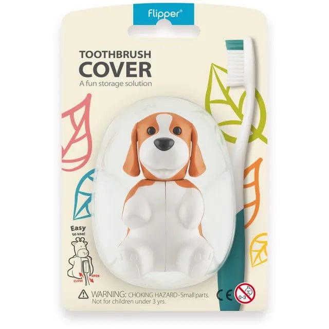 Flipper Hygienic Toothbrush Holder with Suction Cup - Beagle Design, 3Y+