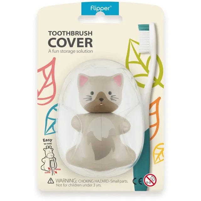 Flipper - Hygienic Toothbrush Holder With Suction Cup, Cat, 3Y+