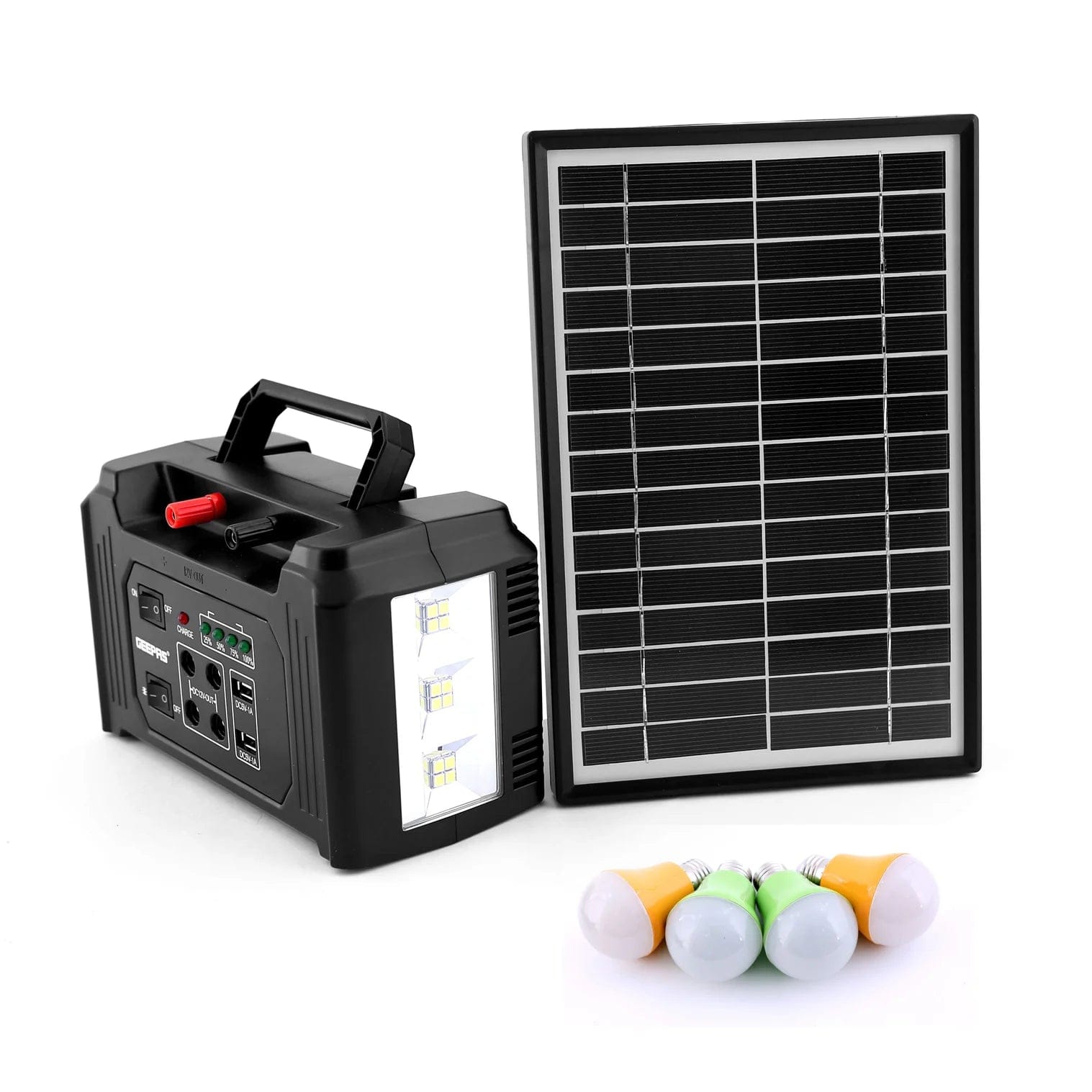 جهاز الطاقة جيباس GPS5593N مع لوحة شمسية وأضواء LED