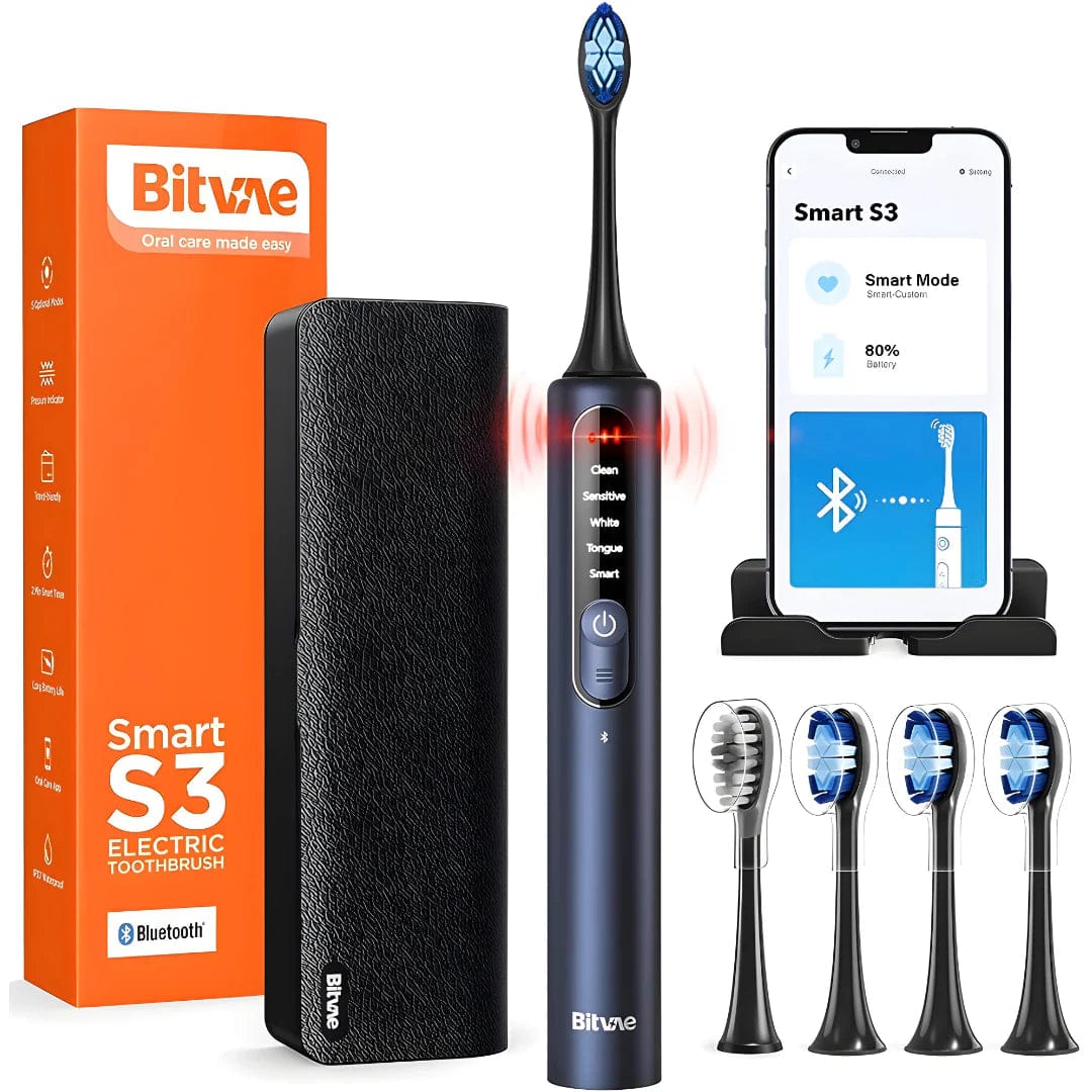 فرشاة أسنان كهربائية ذكية S3 Bluetooth - 40,000 VPM، 5 أوضاع