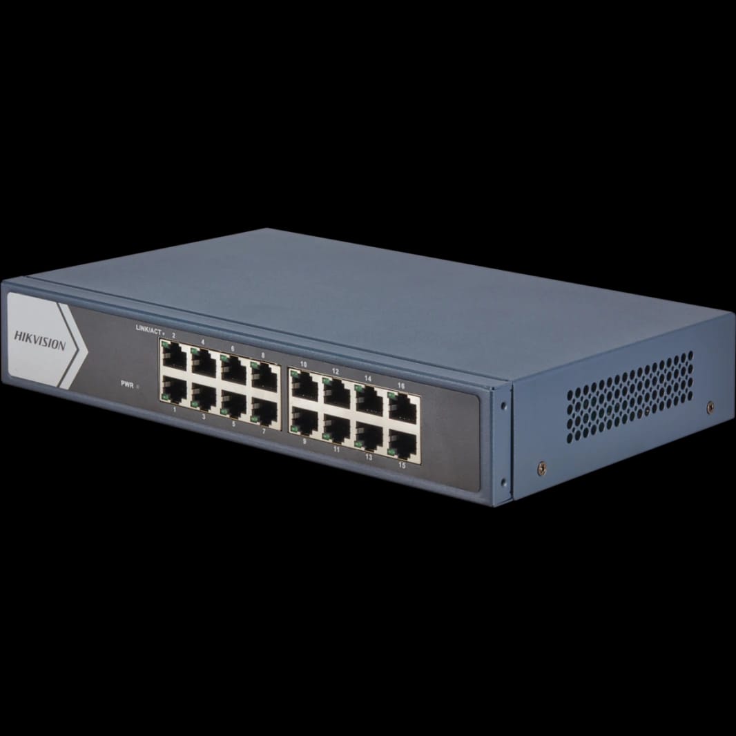 Hikvision DS-3E0516-E(B) 16-Port Gigabit Unmanaged Rackmount Switch