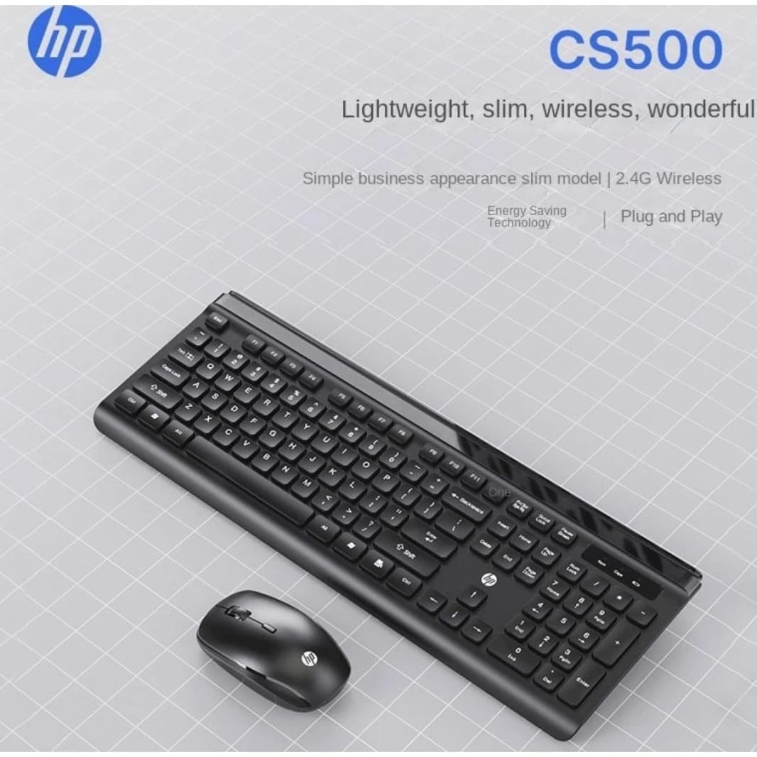 hp Keyboard And Mouse Wireless Combo Kit CS500 Arabic/English