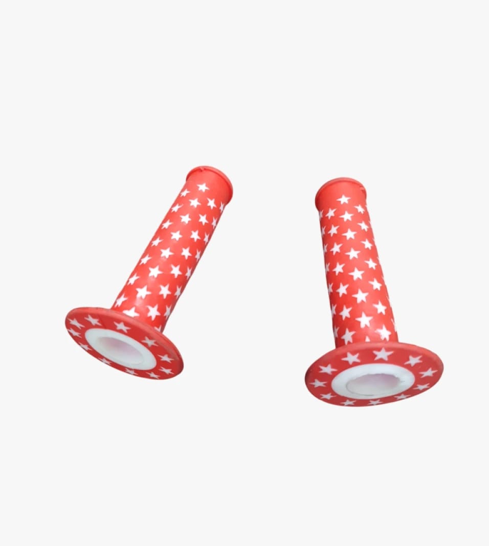 Starshine Motorcycle Grips with Star Pattern for Kids and Teens - Premium Comfortable Design Offering Secure Grip for All Racing Bikes