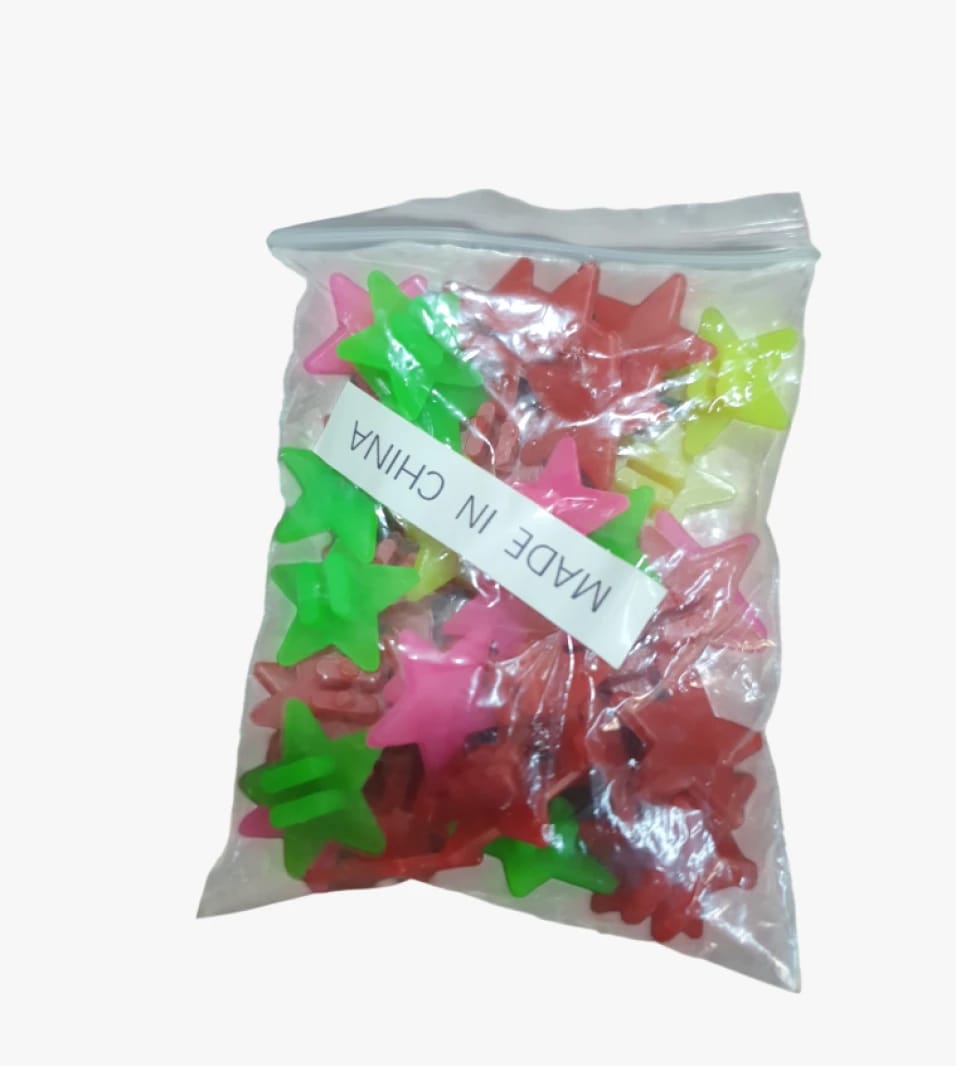 Colorful Plastic Star Decorations Set for Artistic and Creative Room and Outdoor Designs for Children and Adults