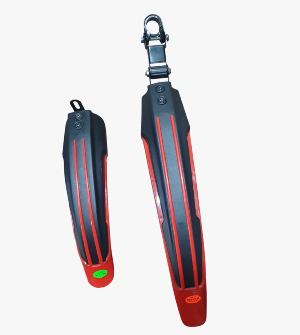 Neelam Bicycle Mudguard Holder with Black and Red Design for Versatile Compatibility and Optimal Protection