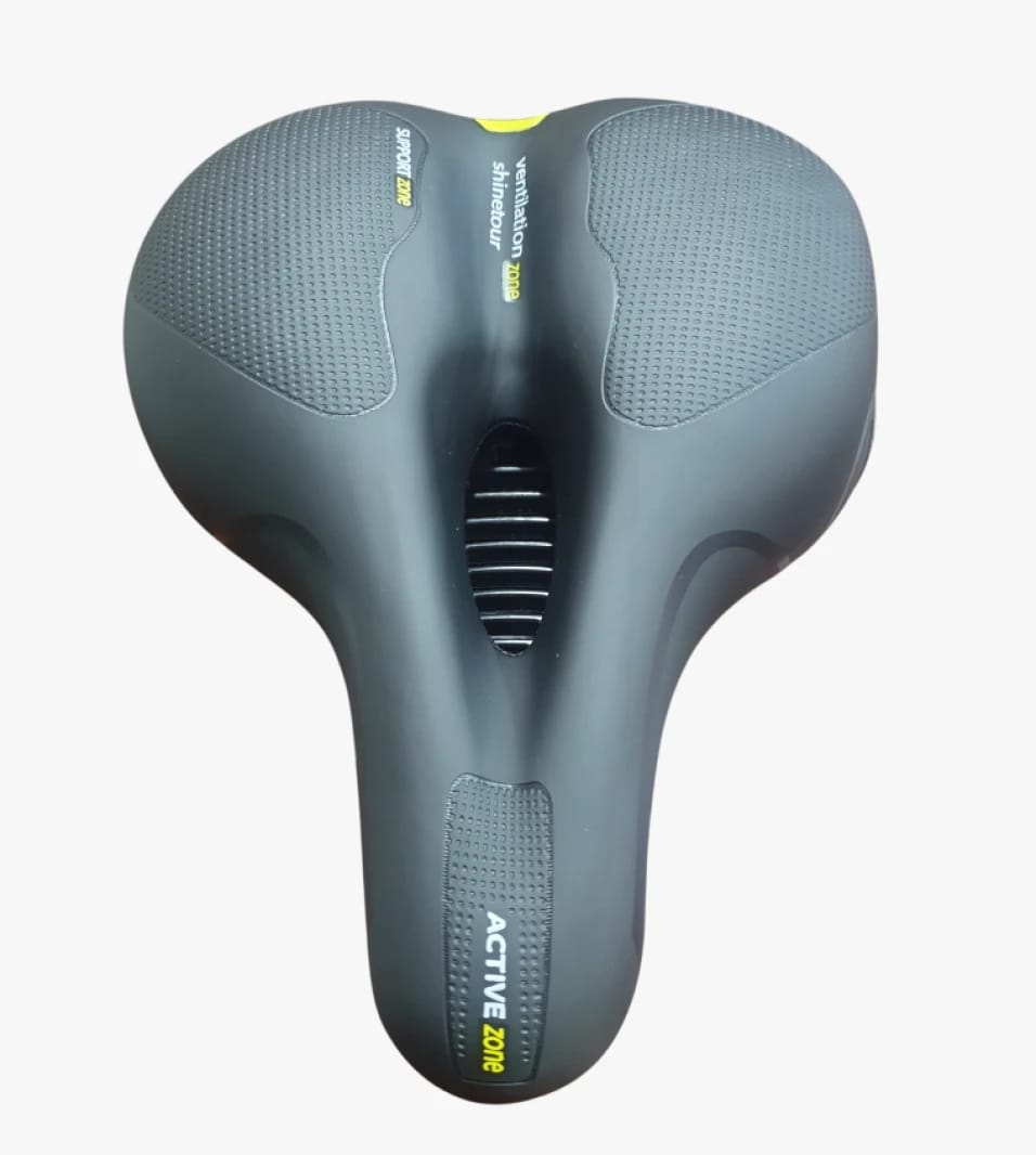 ShineTour Comfortable and Wide Bicycle Saddle with Ventilation and Padding for Beginners and Professionals