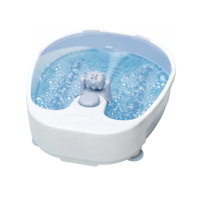 AEG Foot Spa & Massage Device – Relaxing Footbath with Removable Splash-Proof Base | White & Grey