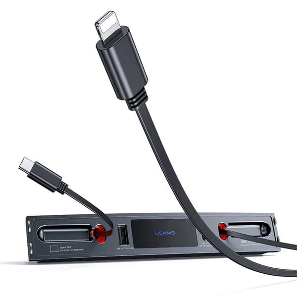 USAMS US-SJ649 60W 4 Ports Car Charging HUB for Tesla 3/Y