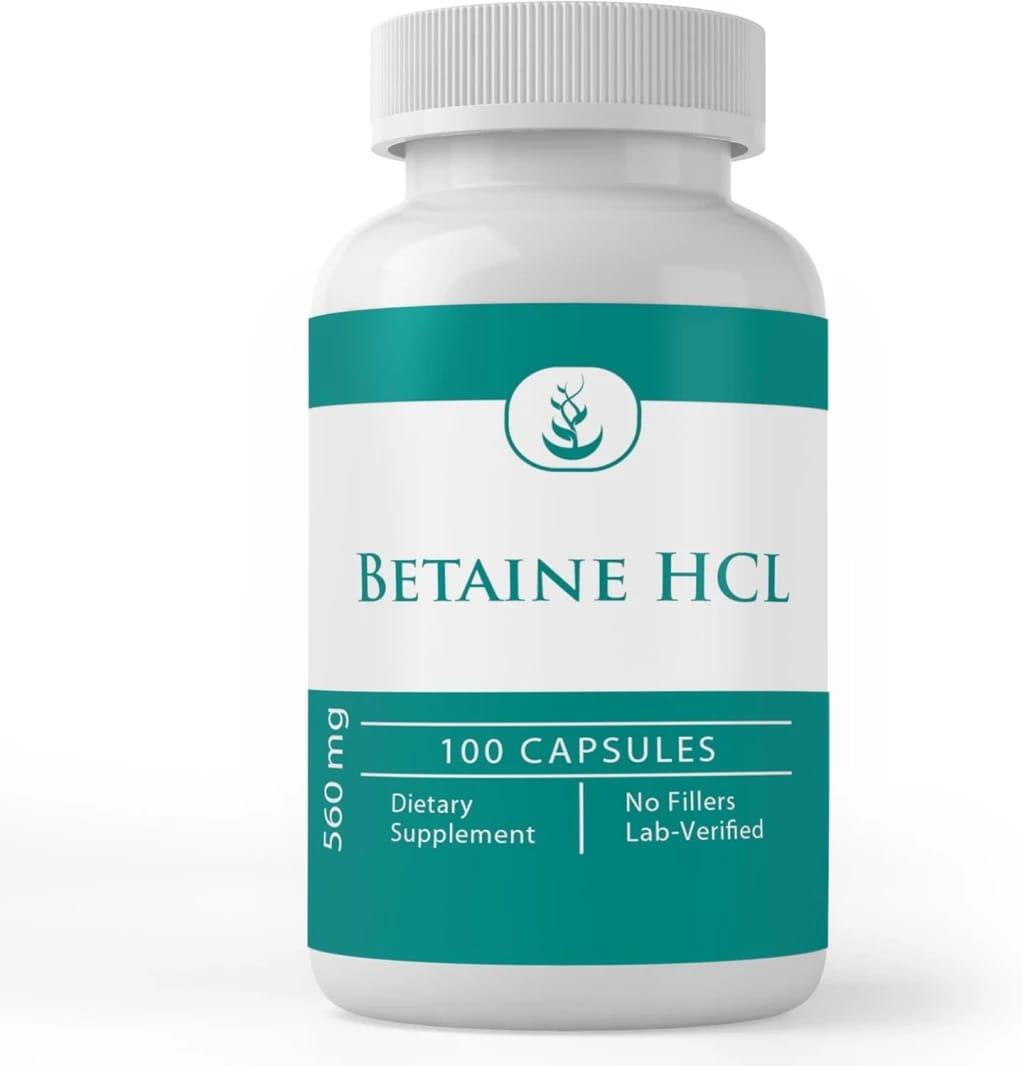 دعم حمض المعدة 560 ملجم 100 كبسولة PURE ORIGINAL INGREDIENTS Betaine HCL (Best Before 01-01-2028)