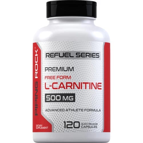 ل كارنتين 500 ملجم 120 كبسولة PipingRock L-Carnitine Tartrate Non-GMO (Best Before 01-07-2027)