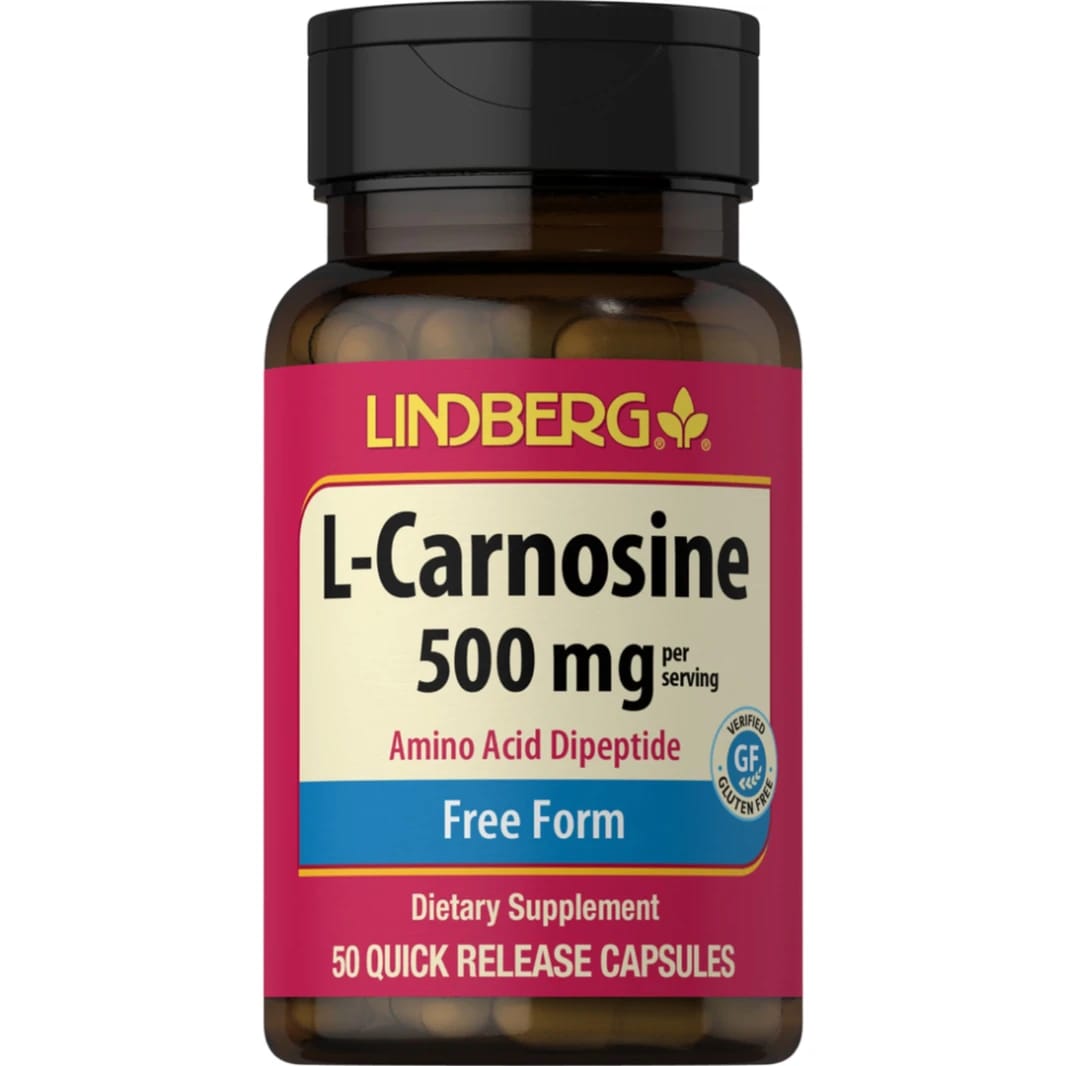 ل-كارنوزين 250 ملجم 50 كبسولة LINDBERG L-Carnosine Non-GMO