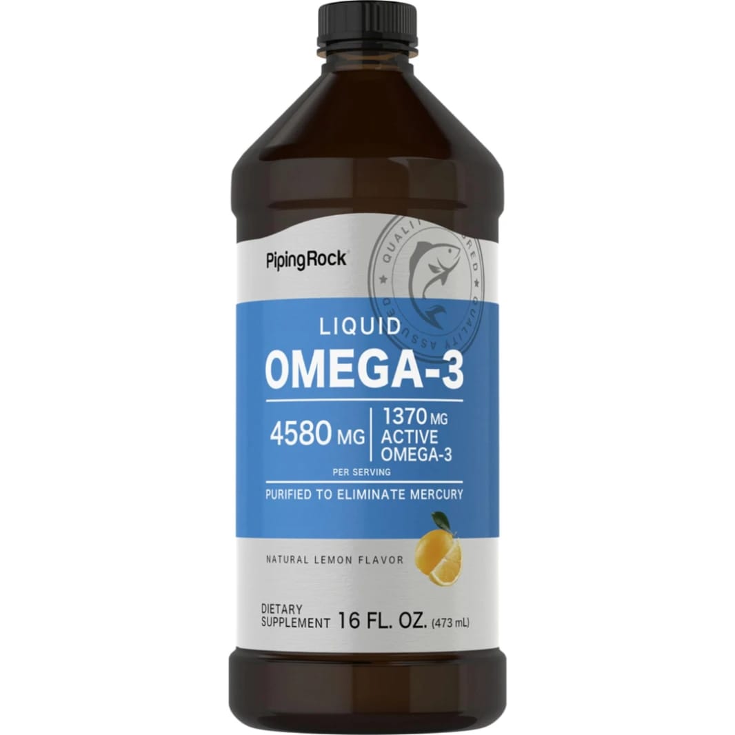 Pipingrock Lemon-Flavored Liquid Omega 3 Fish Oil 473 ml