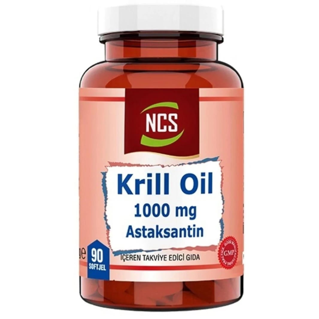 Ncs Krill Oil 500 mg with Astaxanthin 1000 mcg 90 Capsules (Turkish Product) (Best Before 01-01-2027)