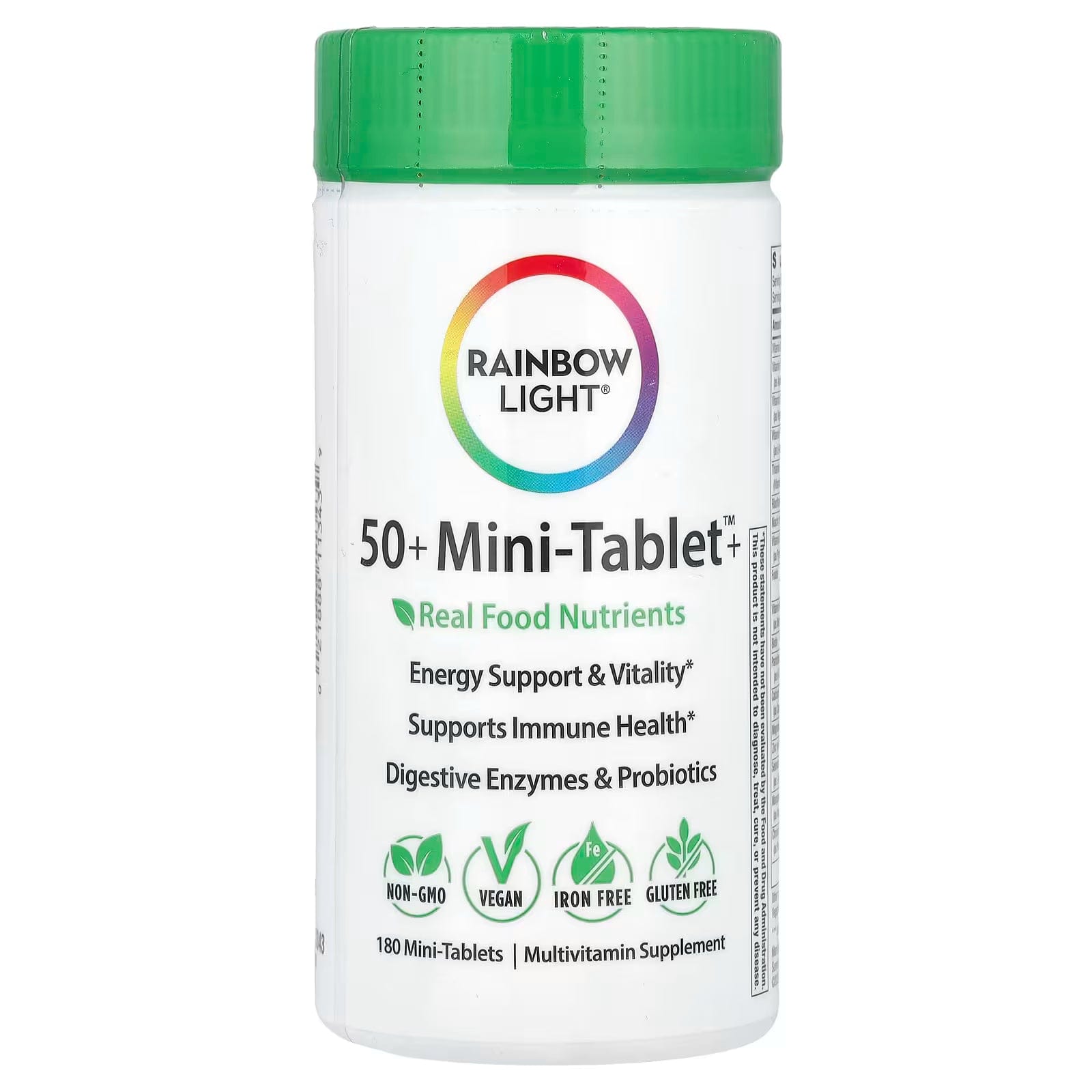 Multivitamins and Minerals for Adults + Herbal Extracts + Digestive Enzymes + Probiotics 180 Mini Tablets