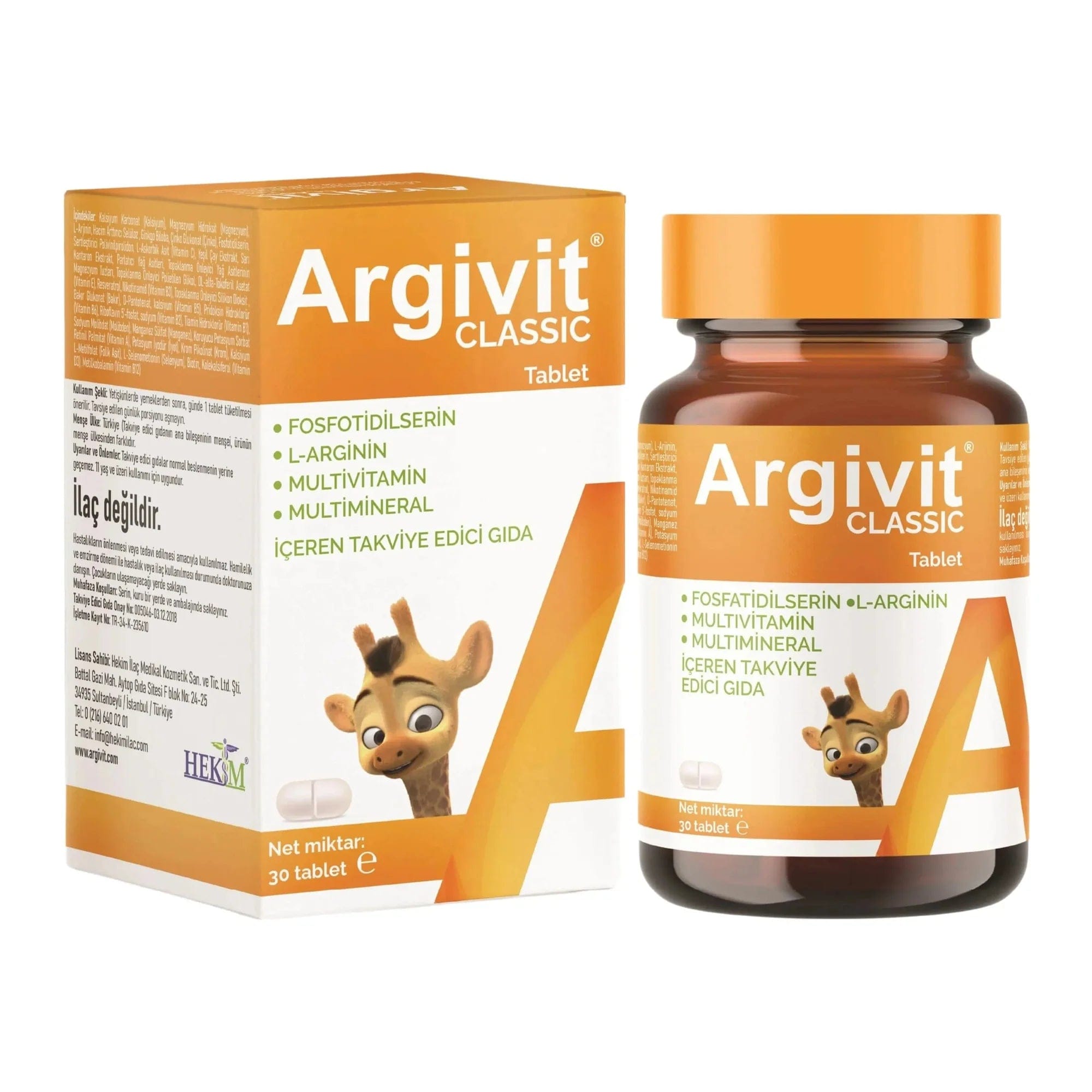Turkish Product - Argivit Classic 30 Tablet (Expiry: 01-12-2026)