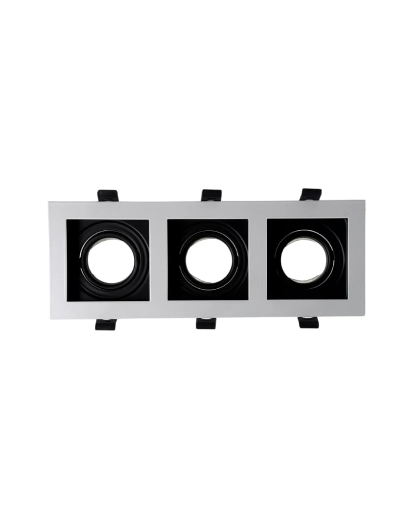 Adjustable Trimless Triple Spot White and Black