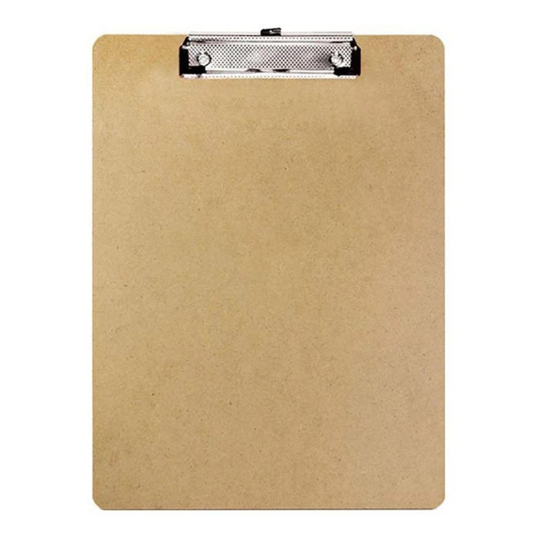 BAZIC Standard Size Hardboard Clipboard with Low Profile Clip