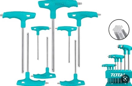 Total 8 Pcs T-handle Torx Wrench Set