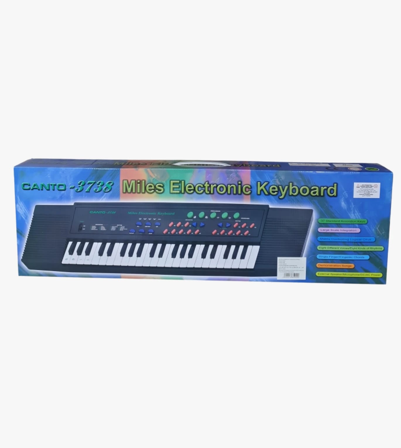 CANTO 3738 Miles Electronic Keyboard with Accordion Keys and Advanced Technology for Enthusiasts and Professionals