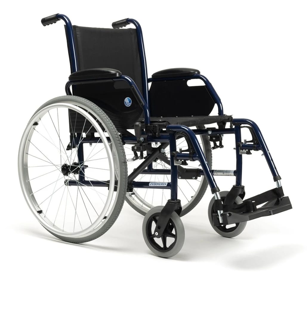 Standard Steel Wheelchair | 46 cm | Standard & Light Wheelchair | Vermeiren | Jazz S50 | High Quality | Made in Belgium