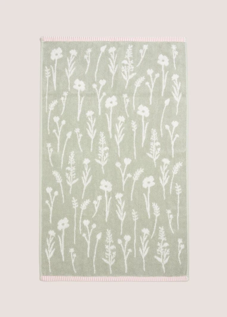 Jacquard Hand Towel - Green
