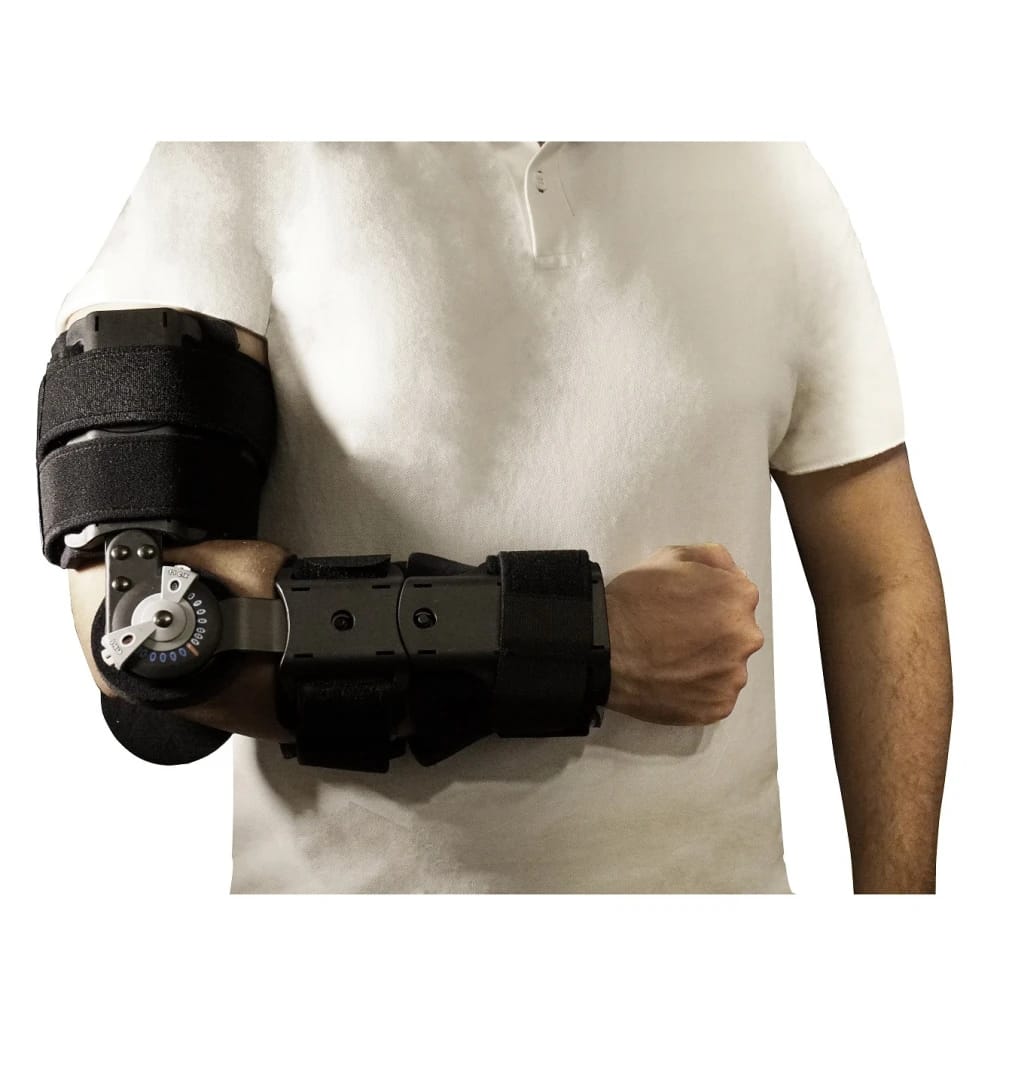 ROM Elbow Brace | 4 Straps | Adjustable Length