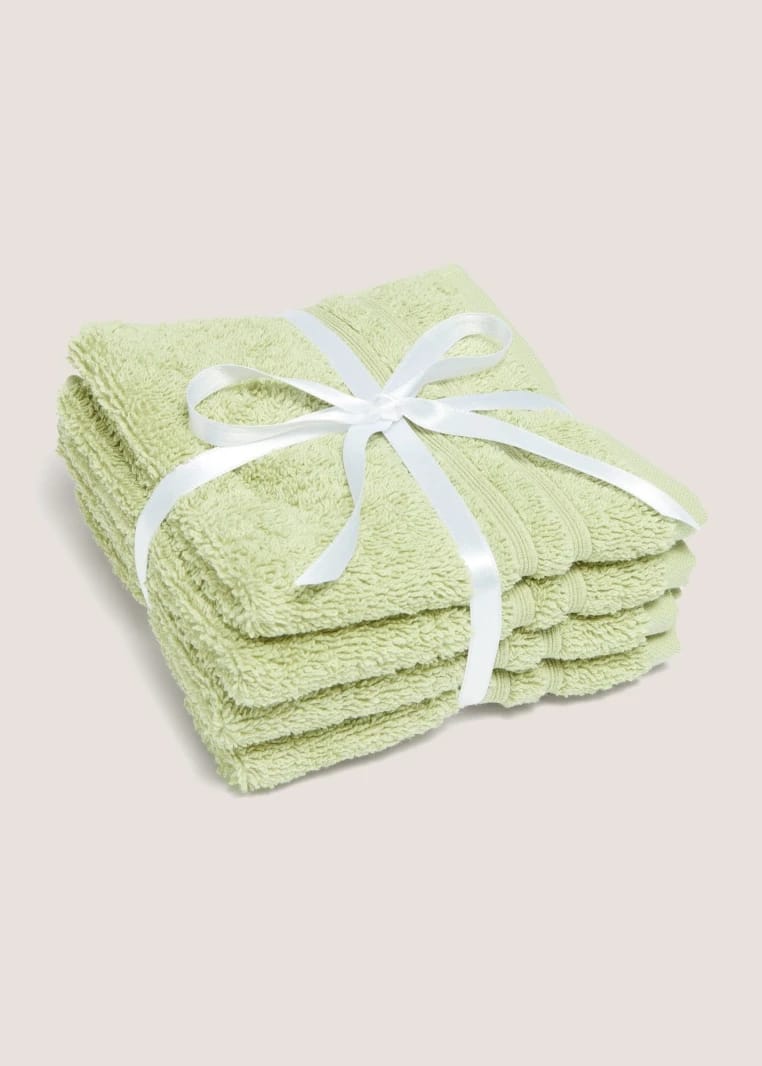 Egyptian Face Towel - Green - One Size
