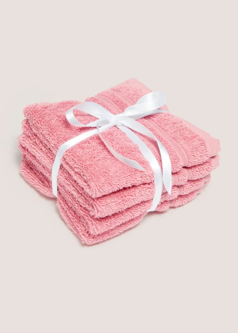 Egyptian Face Towel Pack - Pink - One Size