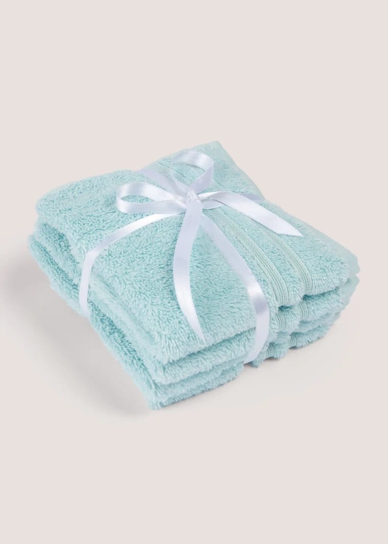 Ice Cream Cotton Egyptian Face Towel - Blue - One Size