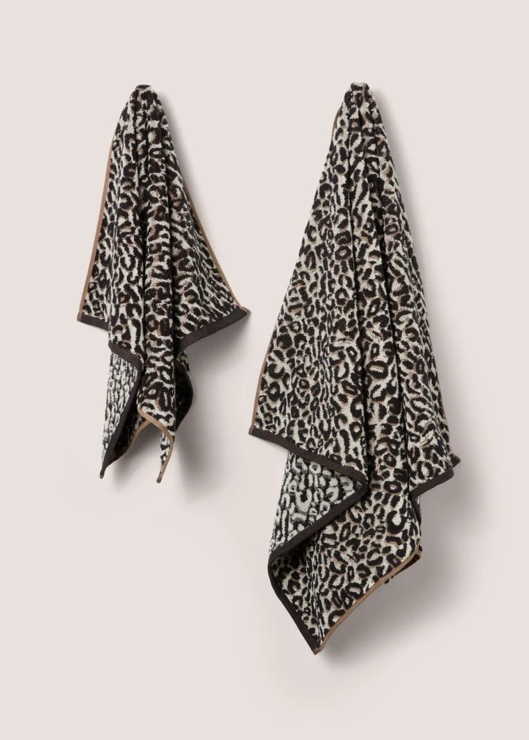 Caza Gold Leopard Print Towel