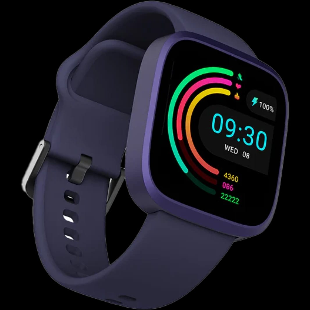 HiFuture Edge Smartwatch – 1.43” AMOLED Display – Wireless Calling – 100+ Sports Modes – 24/7 Health Monitoring – Purple