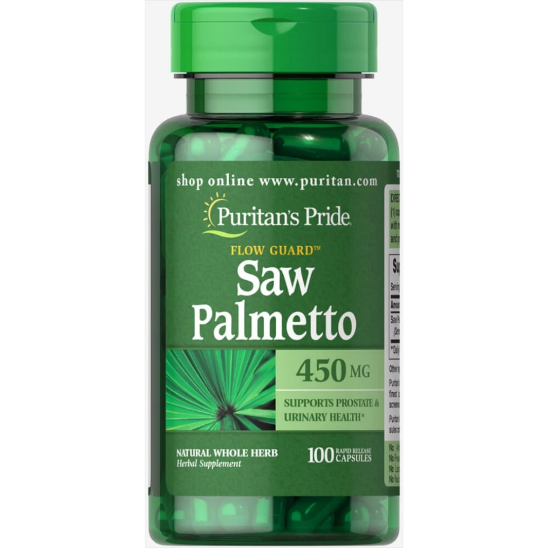 Puritan's Pride Saw Palmetto 450 mg 100 Capsules (Best Before 01-09-2028)