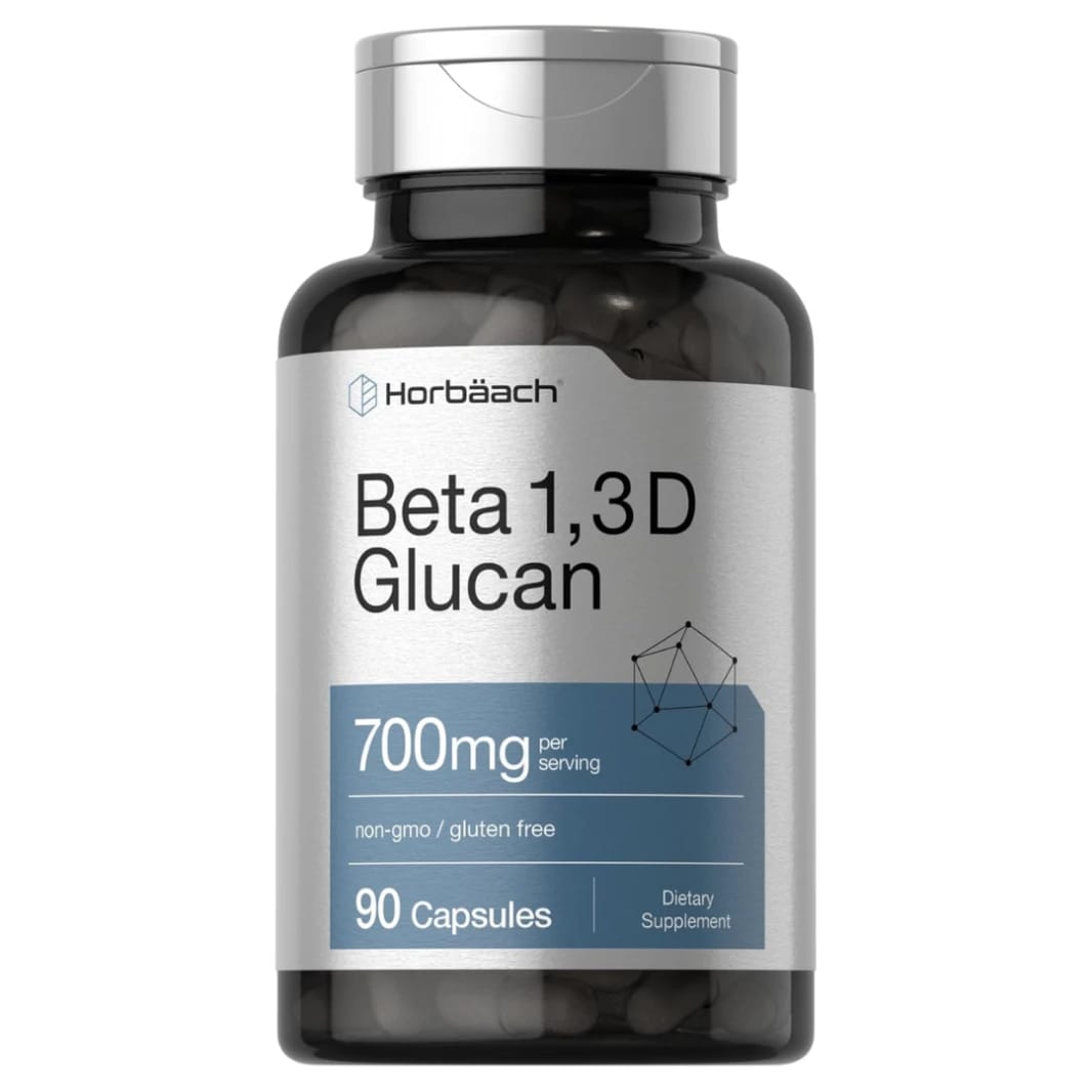 Natural Beta Glucan 350 mg, 90 Capsules Horbäach Beta Glucan Beta 1,3/1,6-D-Glucan NON-GMO
