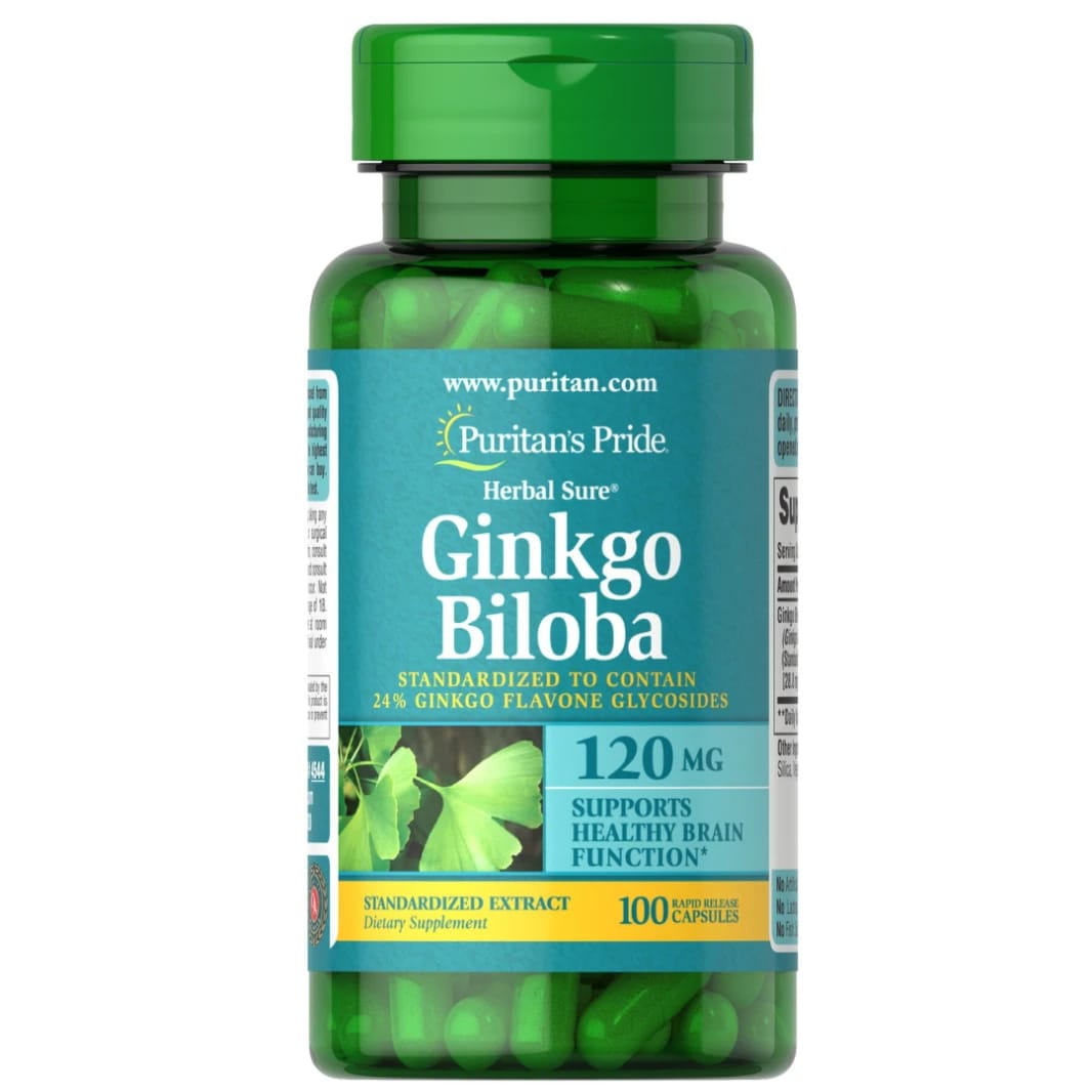 Ginkgo Biloba Extract Extra Strength 120 mg 100 Capsules