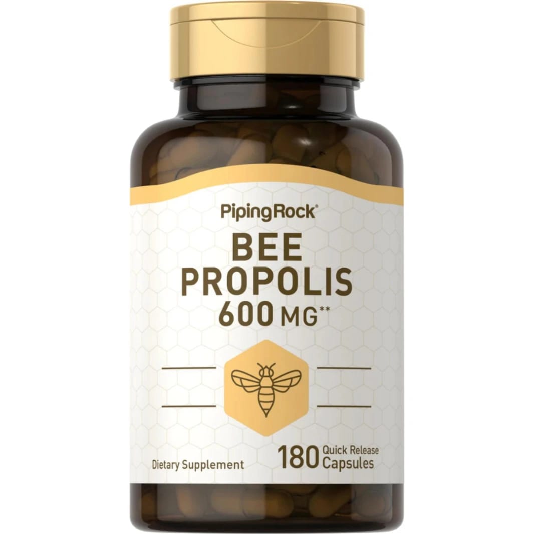 Pipingrock Bee Propolis 600 mg 180 Capsules (Best Before 01-12-2027)