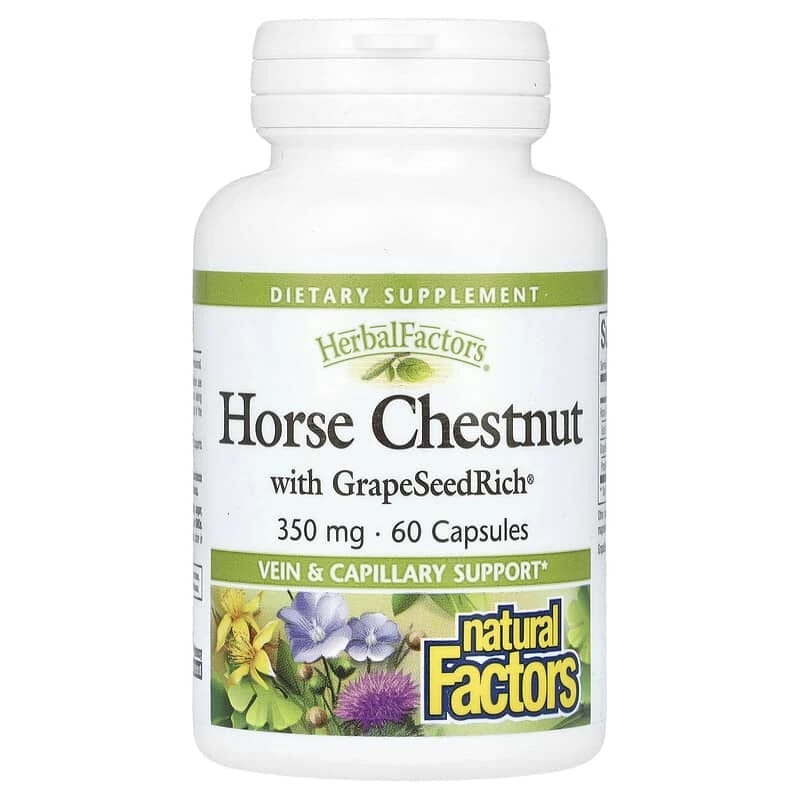 Horse Chestnut Extract with Grape Seed Extract 350 mg 60 Capsules