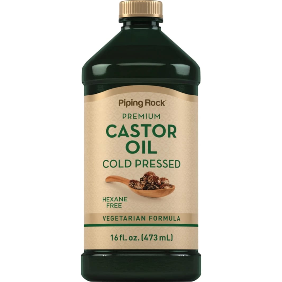 PipingRock Castor Oil (Cold Pressed) 473 ml Hexane Free Non-GMO