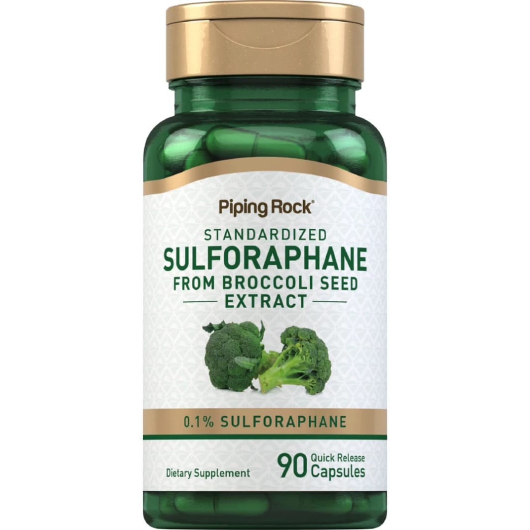 PipingRock Sulforaphane (From Broccoli) 400 mcg 90 Capsules Non-GMO