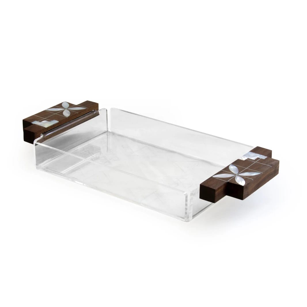 Jawhar Collection Plexi and Wood Small Tray (PC)