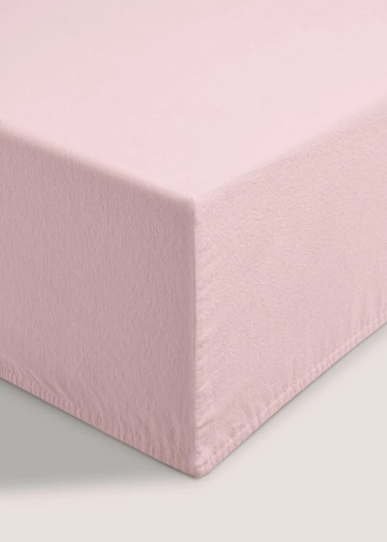 Deep Cotton Fitted Sheet - Pink - King