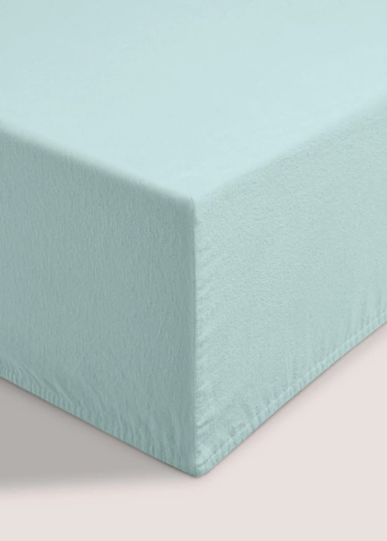 Blue Polycotton Fitted Sheet