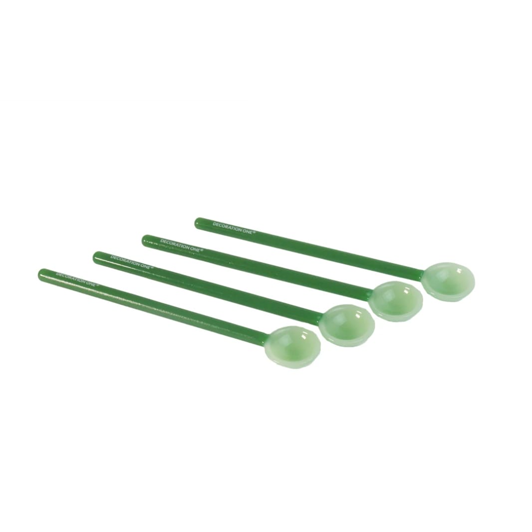 Mashrabiyeh Glass Spoons - Green Serving Set