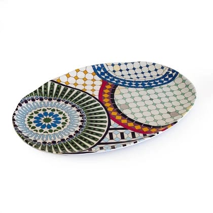 Melamine Hammered Oval Tray Serveware