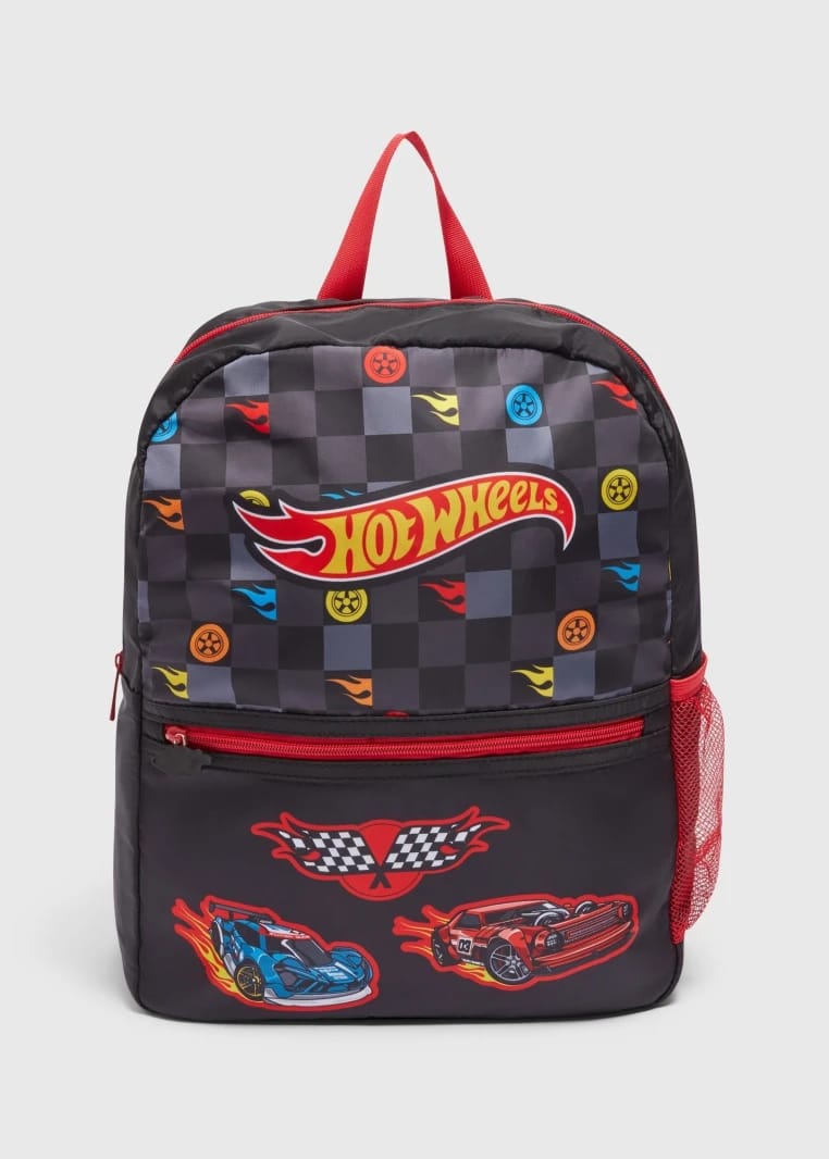 Hot Wheels Backpack for Boys - Black