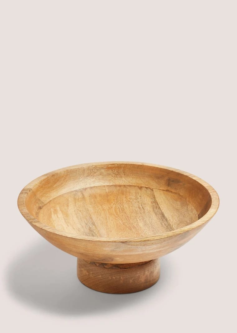 وعاء مانجو خشبي بأقدام (12سم x 30سم)