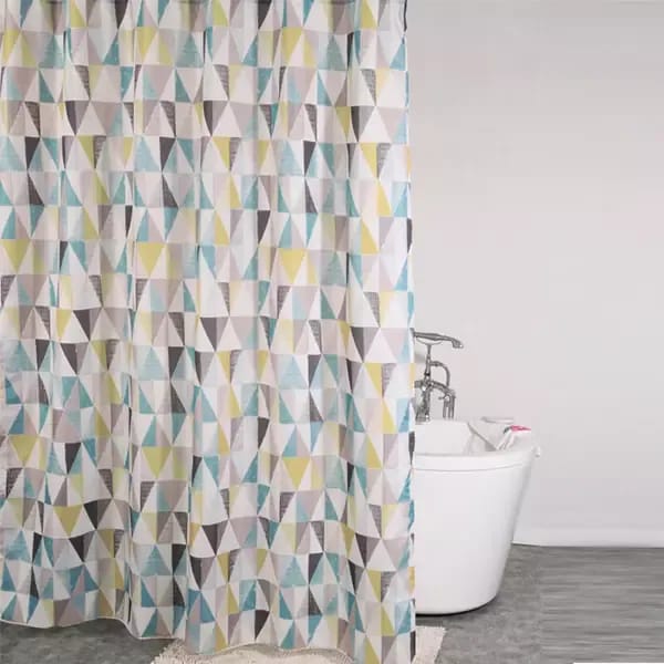ويفا-ستارة حمام "بتصميم هندسي" ، 180x200 سم - أصفر
