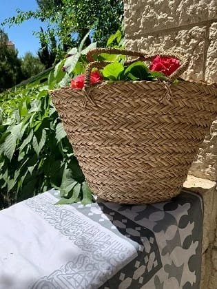 Straw Beach and Multipurpose Bag 58x30cm