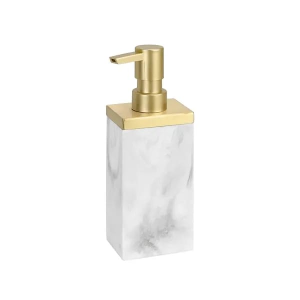 Andre "BA68124" Modern Marble Liquid Soap Dispenser - 250ml - White