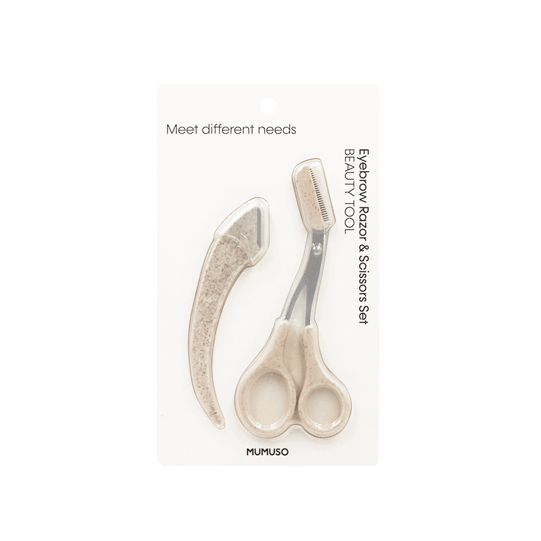 Eyebrow Razor and Scissors Set