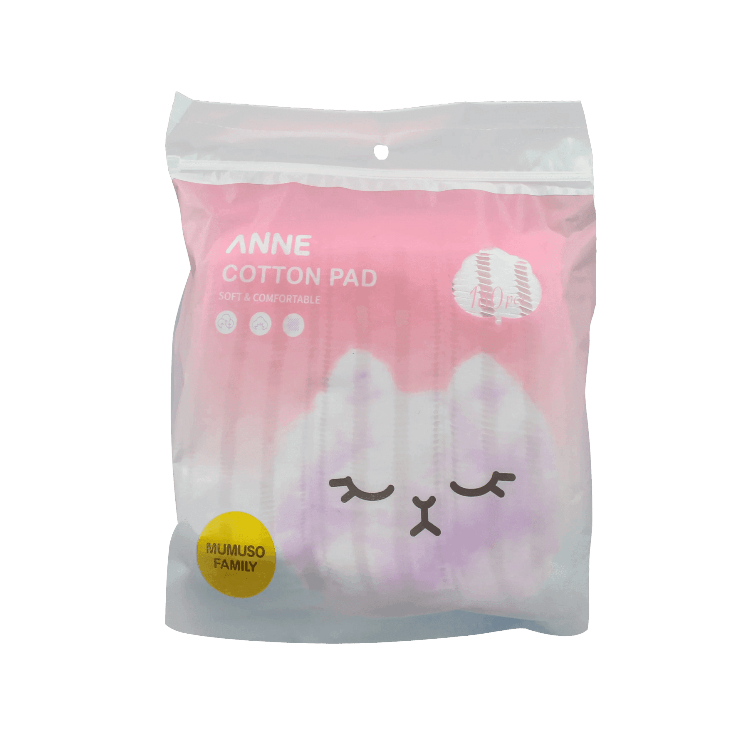 Anne Cotton Facial Cleaning Pads, Pink